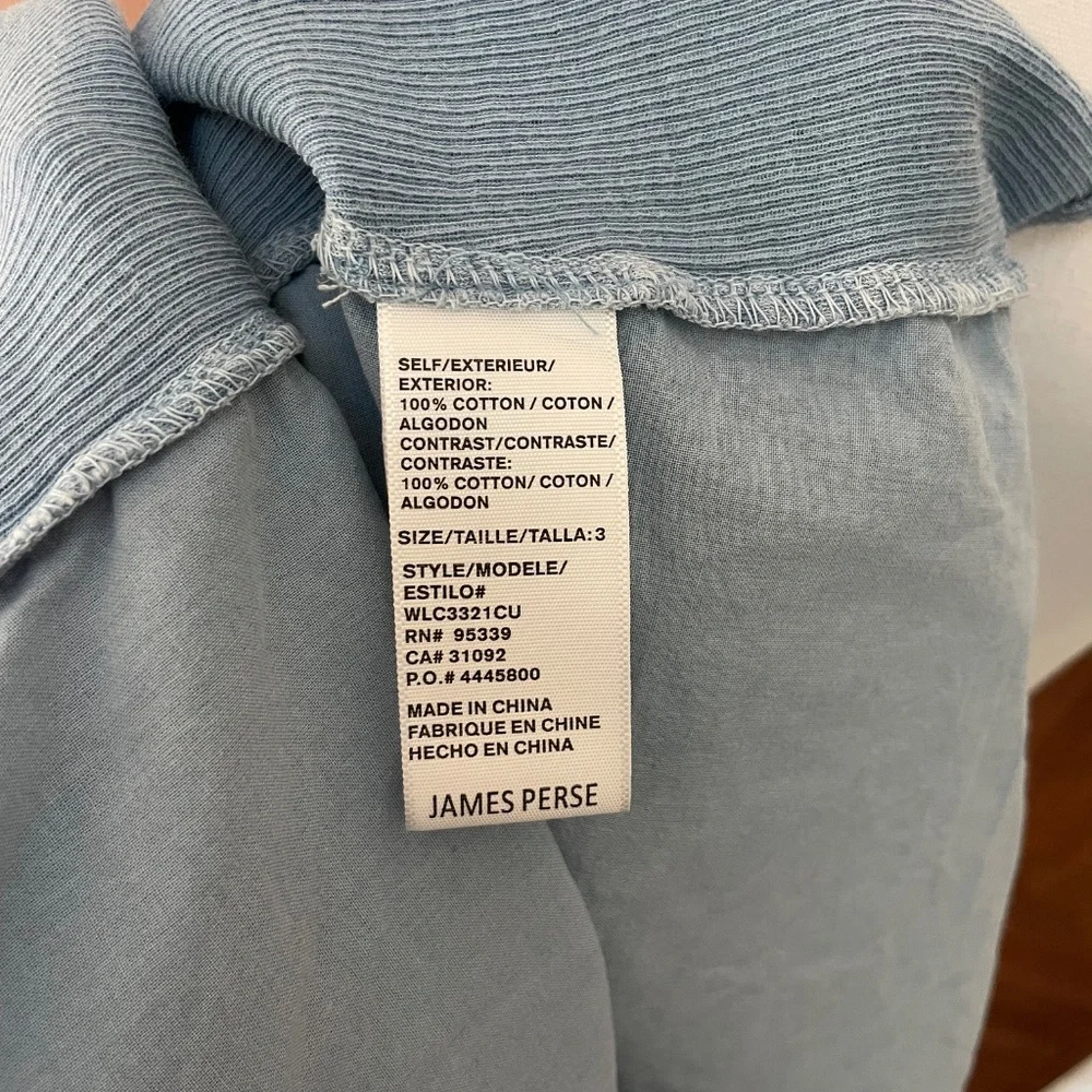 James Perse 3/4 sleeve Button Up Shirt Size 3 - Picture 2 of 7